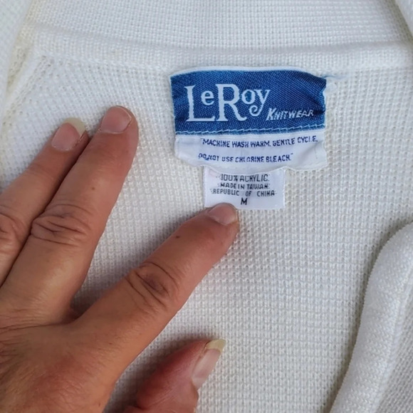 Leroy cream‎ Vintage cardigan M - Picture 4 of 9